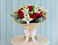 Букет цветов из:  Лилии и Розы #REPLACE_PRED# Больших Березниках