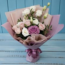 Букет цветов из:  Розы и Лизиантусы #REPLACE_PRED# Больших Березниках