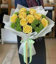 Букет цветов из:  Хризантемы и Розы в Больших Березниках