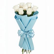 Букет 7 белых роз Проуд в Больших Березниках