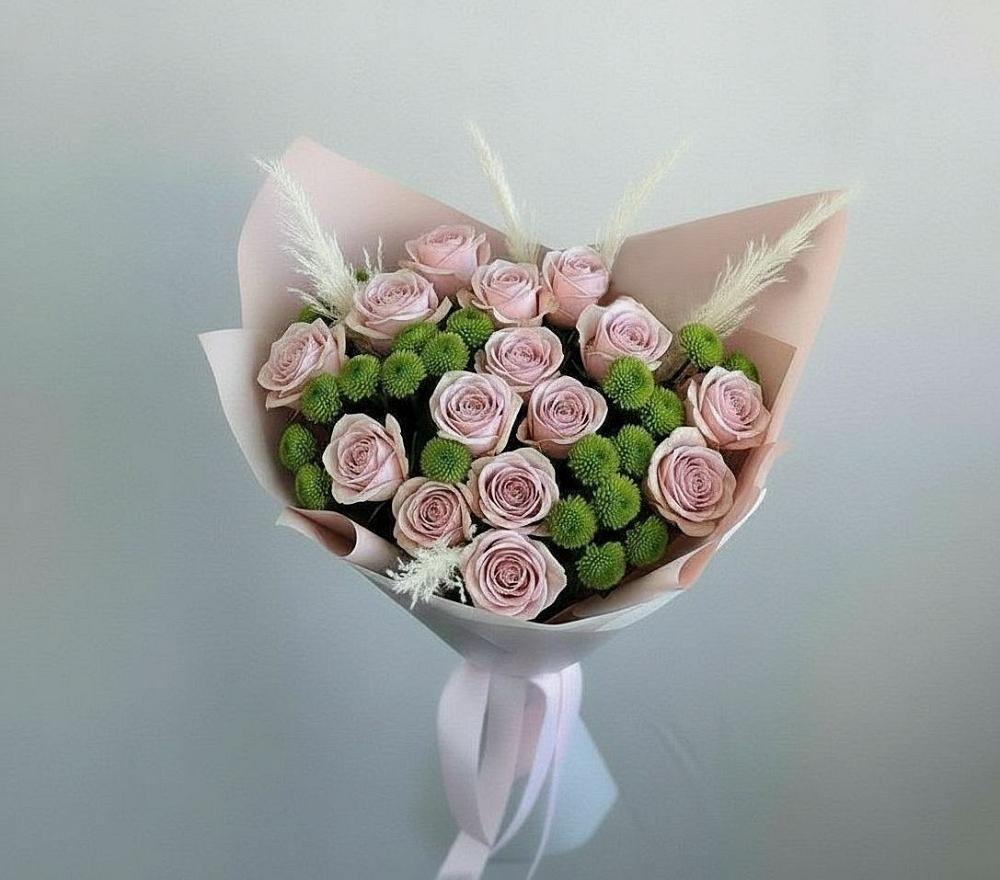 Букет цветов из: Розы и Хризантемы в Больших Березниках