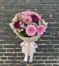 Букет цветов из:  Герберы и Хризантемы в Больших Березниках