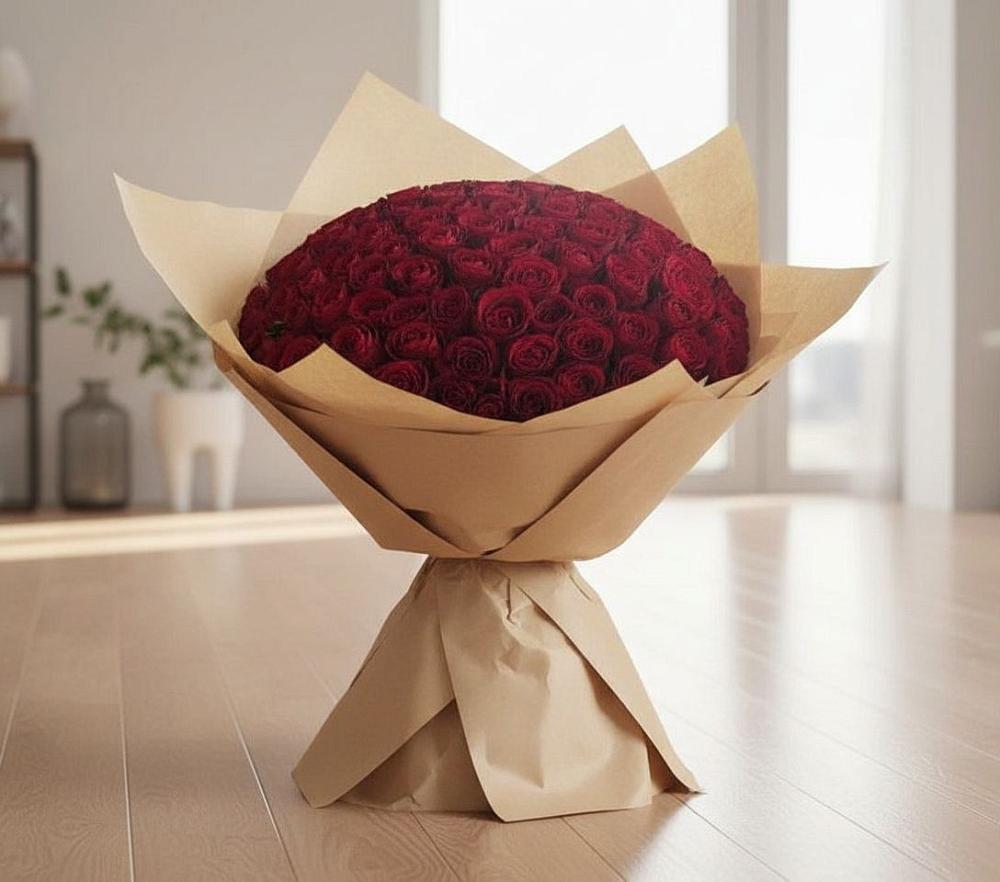 Букет 101 Красная роза в Больших Березниках