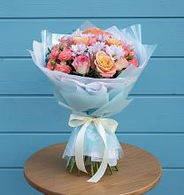 Букет цветов из:  Хризантемы и Розы в Больших Березниках