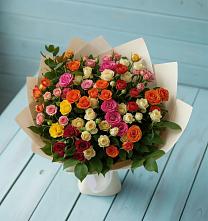 Букет Микс из разноцветных кустовых роз #REPLACE_PRED# Больших Березниках