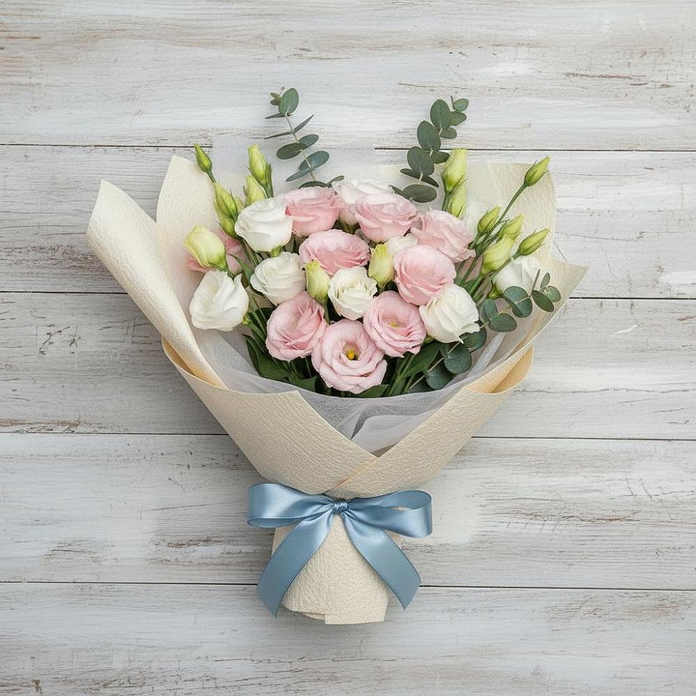 Букет цветов из: Лизиантусы в Больших Березниках